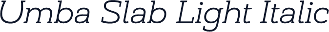 Umba Slab Light Italic