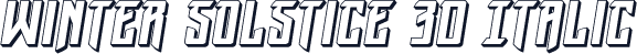 Winter Solstice 3D Italic