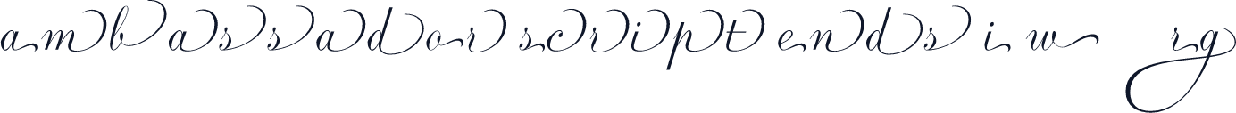 Ambassador Script Ends I W90 Rg