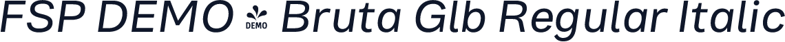 FSP DEMO - Bruta Glb Regular Italic