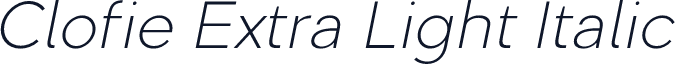 Clofie Extra Light Italic