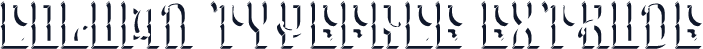 Column Typeface Extrude