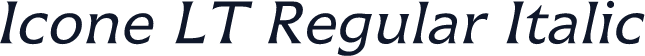 Icone LT Regular Italic