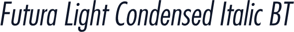Futura Light Condensed Italic BT