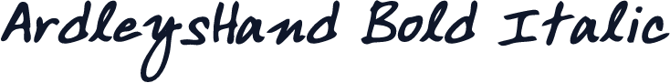 ArdleysHand Bold Italic
