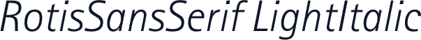 RotisSansSerif LightItalic
