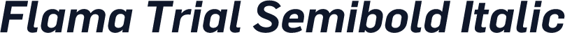 Flama Trial Semibold Italic