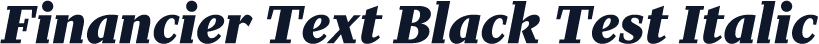 Financier Text Black Test Italic