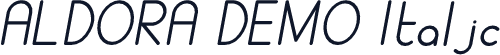 ALDORA DEMO Italic