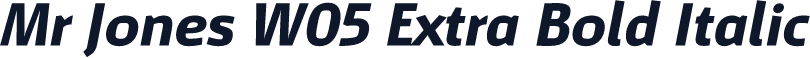 Mr Jones W05 Extra Bold Italic