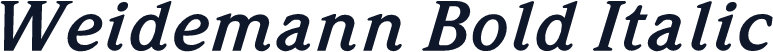 Weidemann Bold Italic