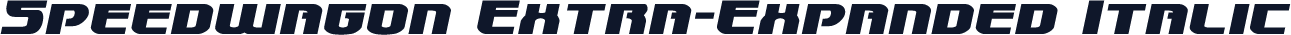 Speedwagon Extra-Expanded Italic