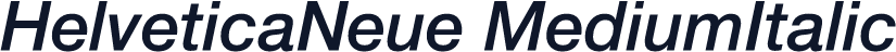HelveticaNeue MediumItalic