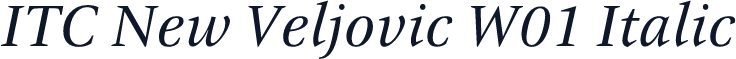 ITC New Veljovic W01 Italic
