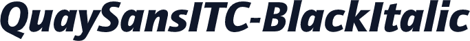 QuaySansITC-BlackItalic