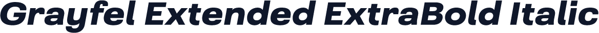 Grayfel Extended ExtraBold Italic