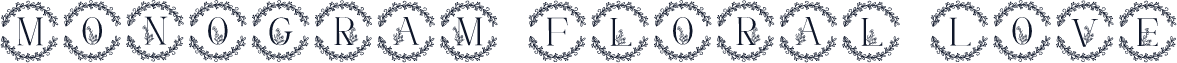 Monogram Floral Love