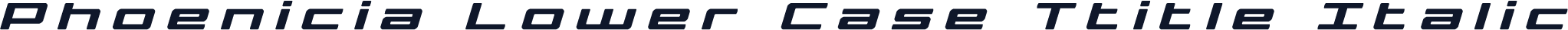 Phoenicia Lower Case Ttitle Italic