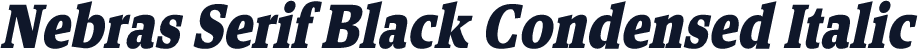Nebras Serif Black Condensed Italic