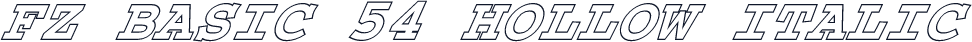 FZ BASIC 54 HOLLOW ITALIC