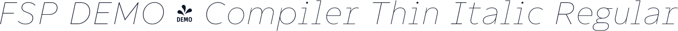 FSP DEMO - Compiler Thin Italic Regular