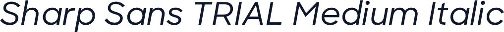 Sharp Sans TRIAL Medium Italic
