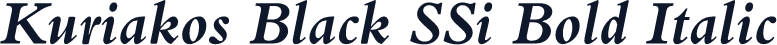 Kuriakos Black SSi Bold Italic