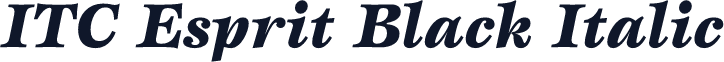 ITC Esprit Black Italic
