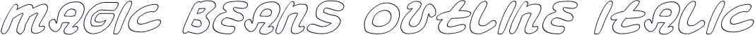 Magic Beans Outline Italic