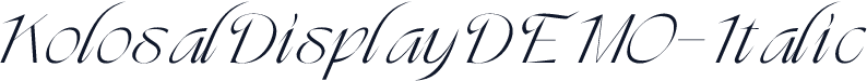KolosalDisplayDEMO-Italic