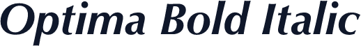 Optima Bold Italic