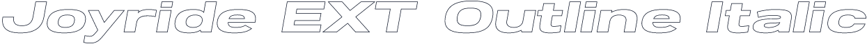 Joyride EXT Outline Italic