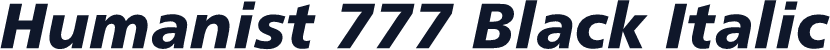 Humanist 777 Black Italic