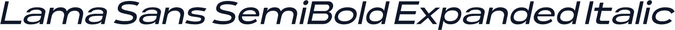 Lama Sans SemiBold Expanded Italic