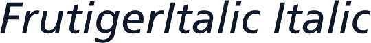 FrutigerItalic Italic