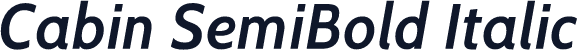 Cabin SemiBold Italic