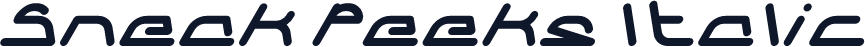 Sneak Peeks Italic