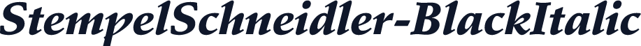 StempelSchneidler-BlackItalic