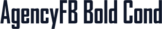 AgencyFB Bold Cond