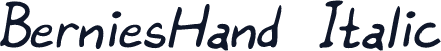 BerniesHand Italic