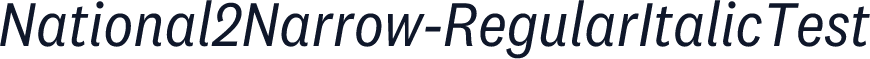 National2Narrow-RegularItalicTest
