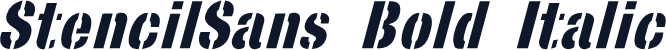 StencilSans Bold Italic
