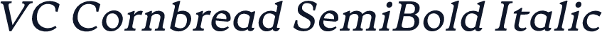 VC Cornbread SemiBold Italic