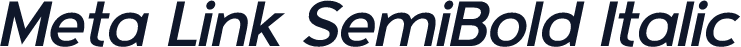 Meta Link SemiBold Italic