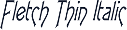 Fletch Thin Italic