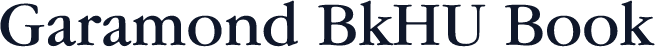 Garamond BkHU Book