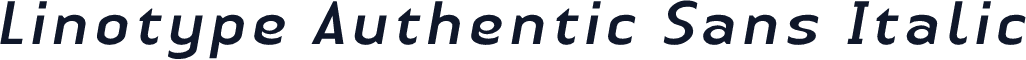 Linotype Authentic Sans Italic