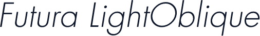Futura LightOblique
