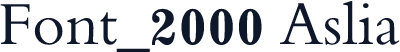 Font_2000 Aslia
