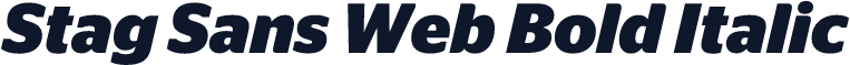 Stag Sans Web Bold Italic